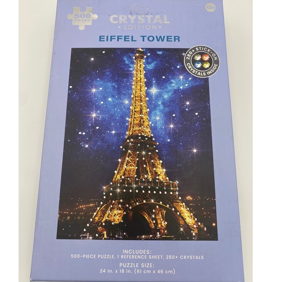Jigsaw Puzzle Hinkler Crystal Edition Eiffel Tower 500 Piece Puzzle New SEALED - Picture 1 of 3
